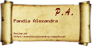Pandia Alexandra névjegykártya
